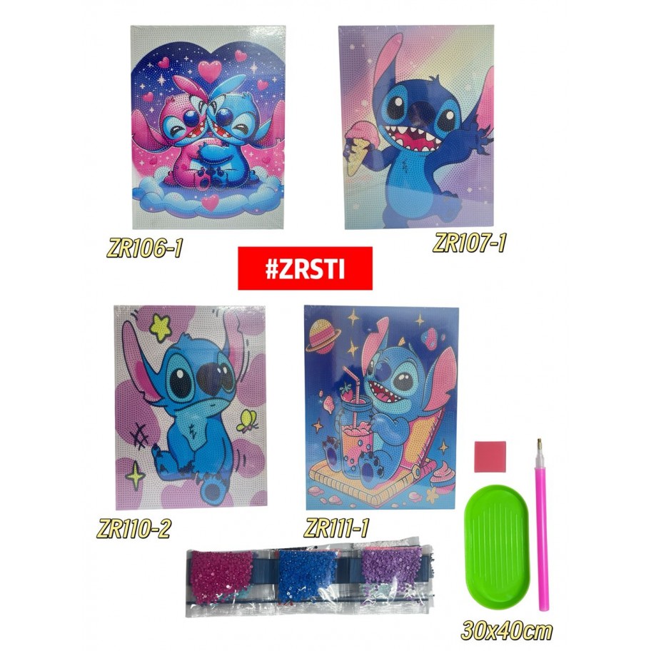 PINTURA DIAMANTE STITCH 30x40cm #ZRSTI